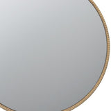 32" Gold Crowned Top Iron Framed Accent Mirror - Homeroots - Flyclothing LLC