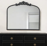 31" Black Arch Iron Framed Accent Mirror - Homeroots
