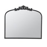 31" Black Arch Iron Framed Accent Mirror - Homeroots