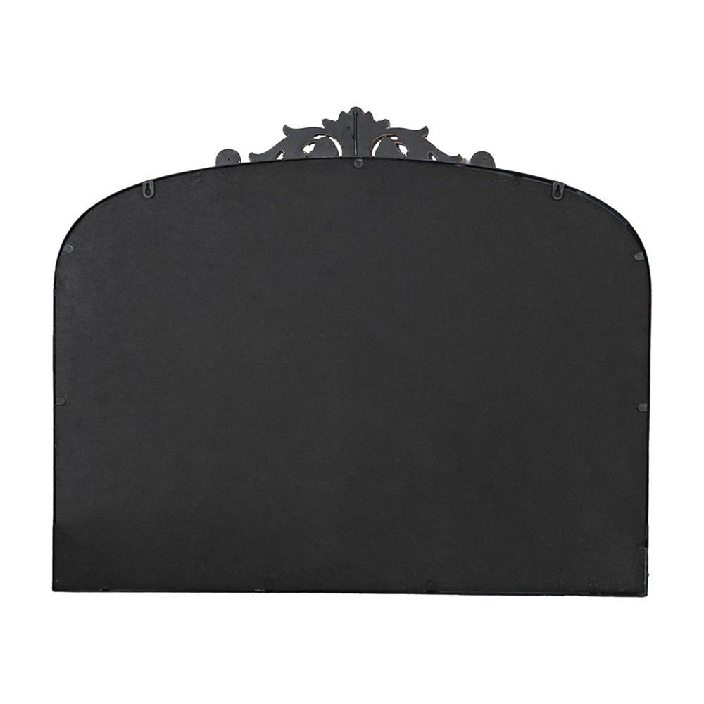 31" Black Arch Iron Framed Accent Mirror - Homeroots - Flyclothing LLC