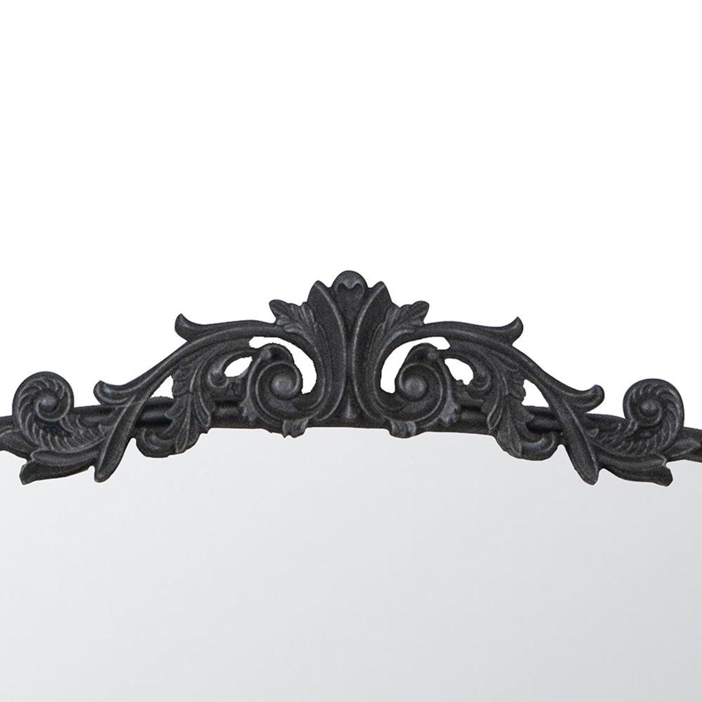 31" Black Arch Iron Framed Accent Mirror - Homeroots - Flyclothing LLC