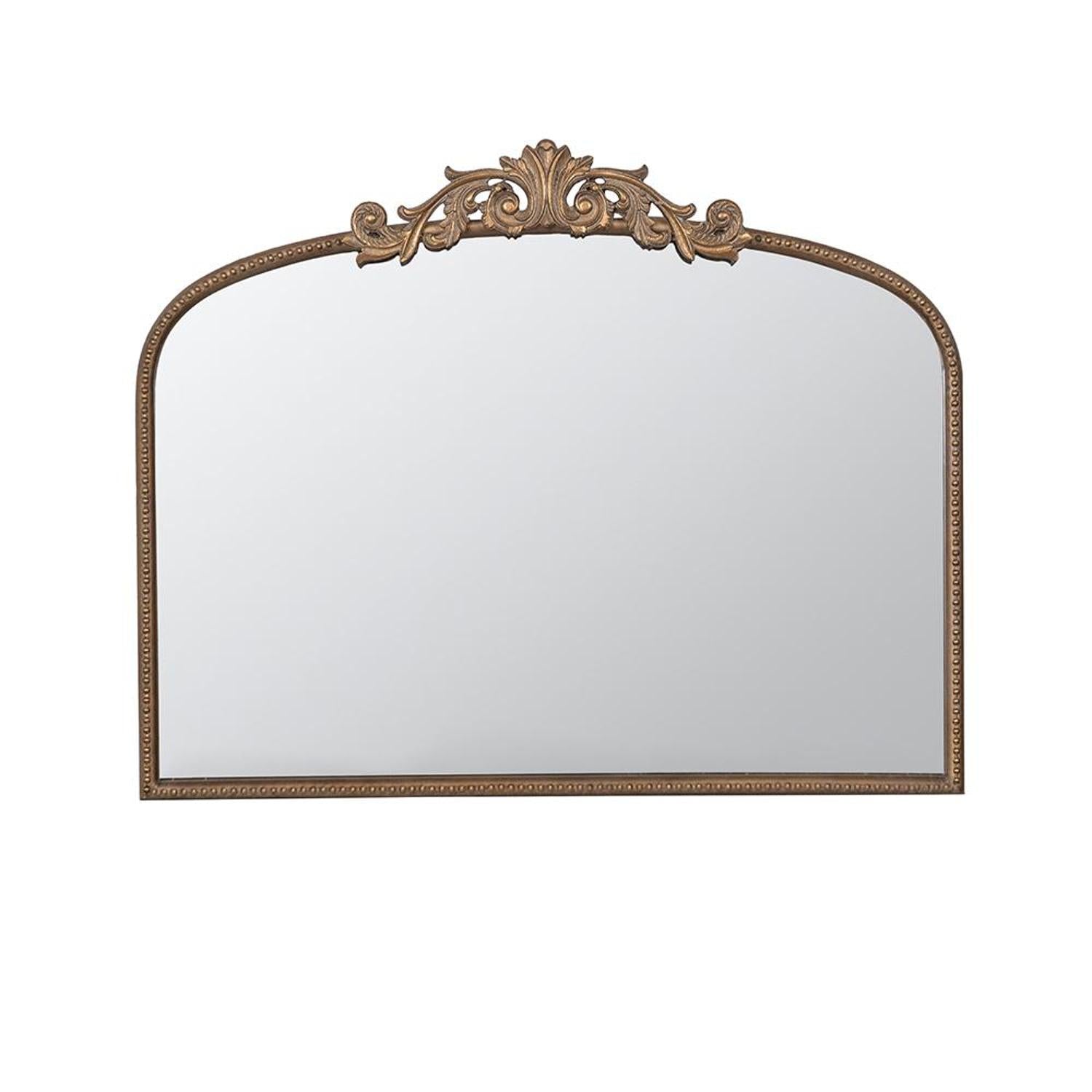 31" Gold Arch Iron Framed Accent Mirror - Homeroots - Flyclothing LLC
