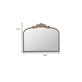 31" Gold Arch Iron Framed Accent Mirror - Homeroots - Flyclothing LLC