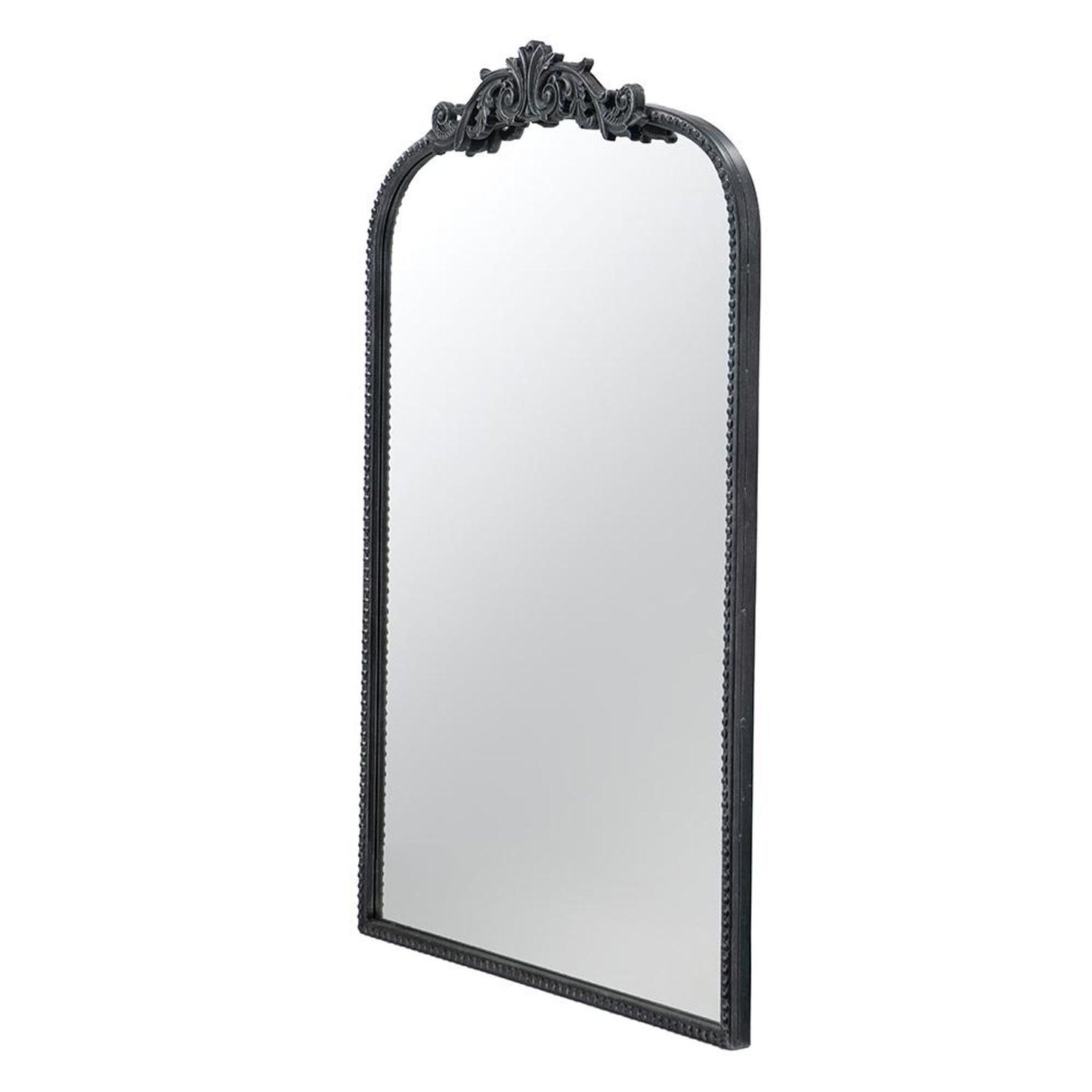 36" Black Arch Iron Framed Accent Mirror - Homeroots - Flyclothing LLC