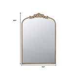 36" Gold Arch Iron Framed Accent Mirror - Homeroots - Flyclothing LLC
