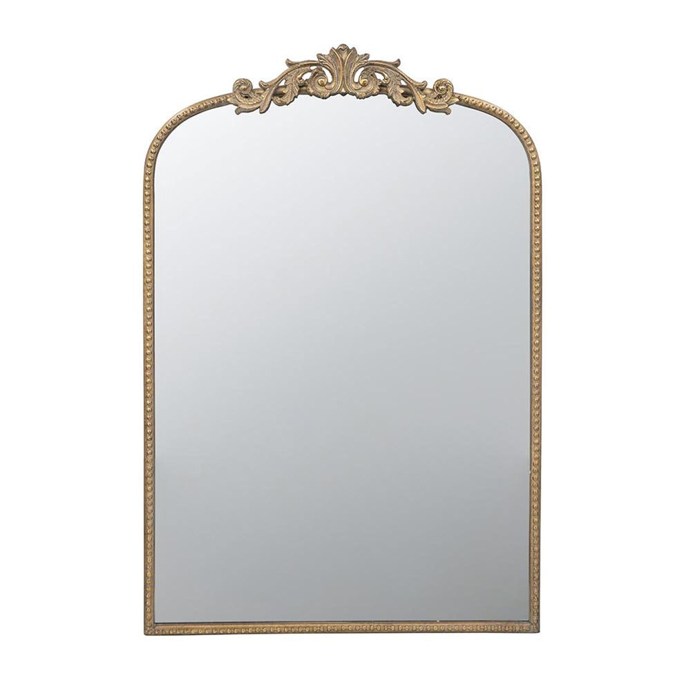 36" Gold Arch Iron Framed Accent Mirror - Homeroots - Flyclothing LLC