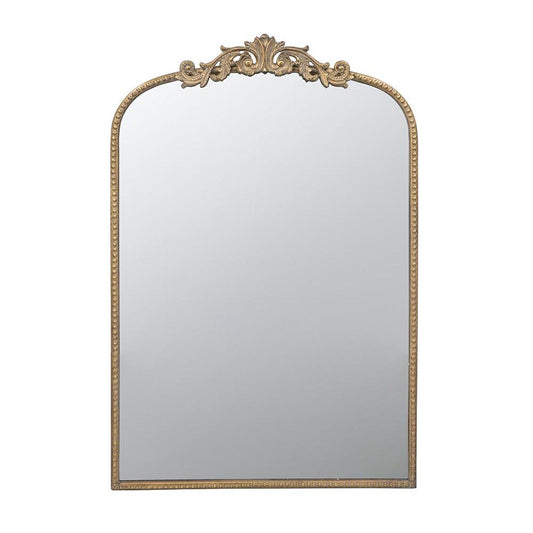 36" Gold Arch Iron Framed Accent Mirror - Homeroots