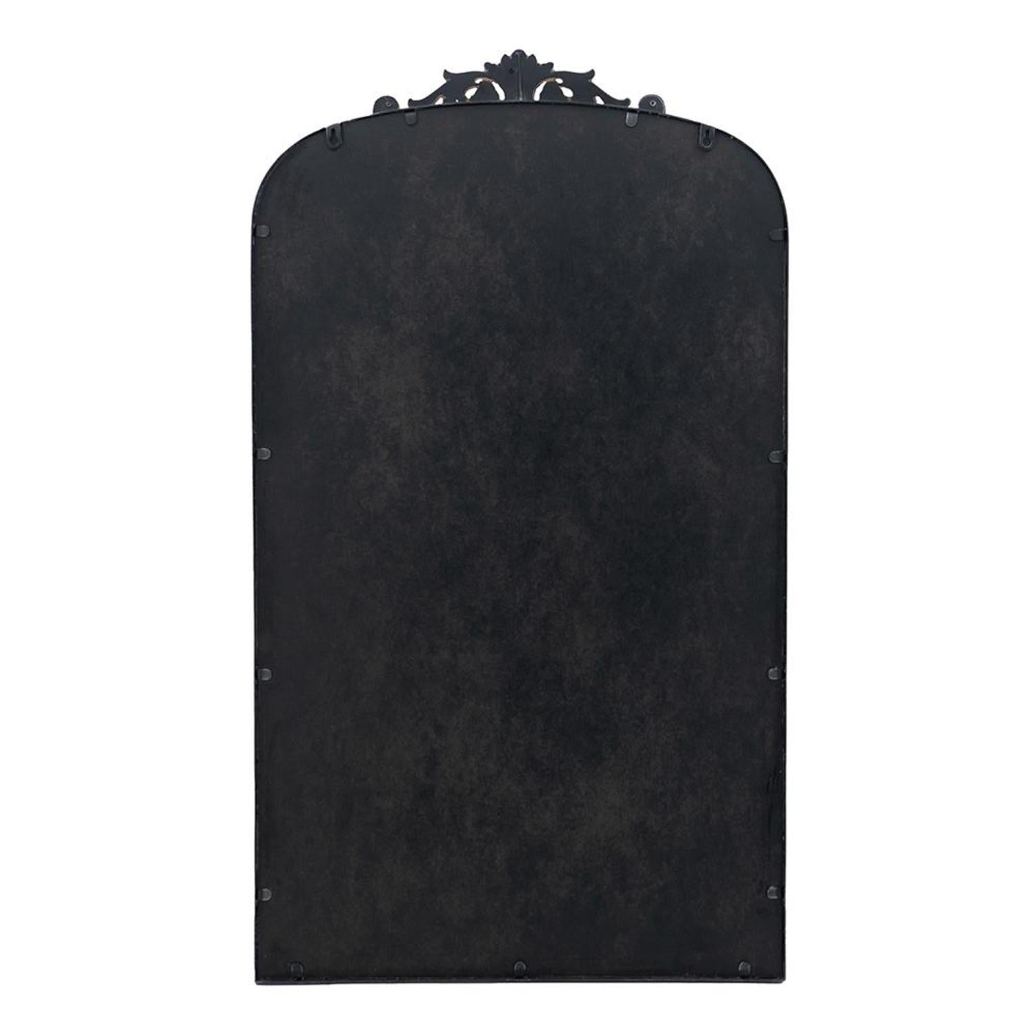 42" Black Arch Iron Framed Accent Mirror - Homeroots - Flyclothing LLC