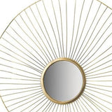 Set of Three Gold Sunburst Iron Framed Accent Mirror - Homeroots