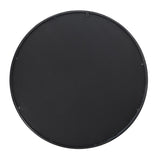 36" Black Round Iron Framed Accent Mirror - Homeroots
