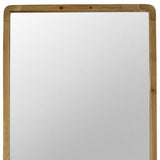 35" Brown Solid Wood Framed Accent Mirror - Homeroots - Flyclothing LLC
