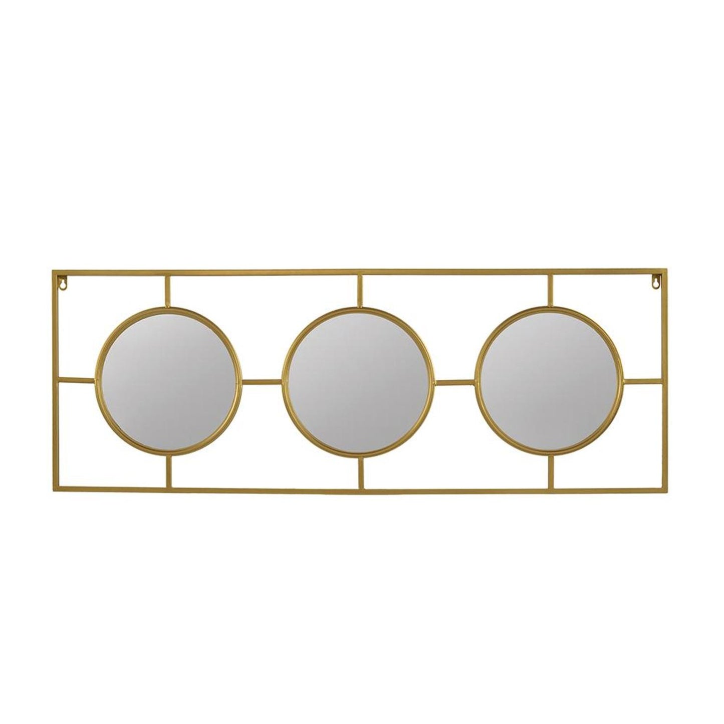16" Gold Iron Framed Accent Mirror - Homeroots - Flyclothing LLC