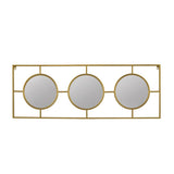 16" Gold Iron Framed Accent Mirror - Homeroots - Flyclothing LLC