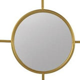 16" Gold Iron Framed Accent Mirror - Homeroots