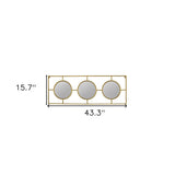 16" Gold Iron Framed Accent Mirror - Homeroots - Flyclothing LLC