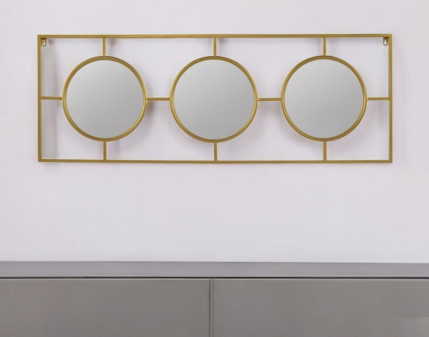 16" Gold Iron Framed Accent Mirror - Homeroots - Flyclothing LLC
