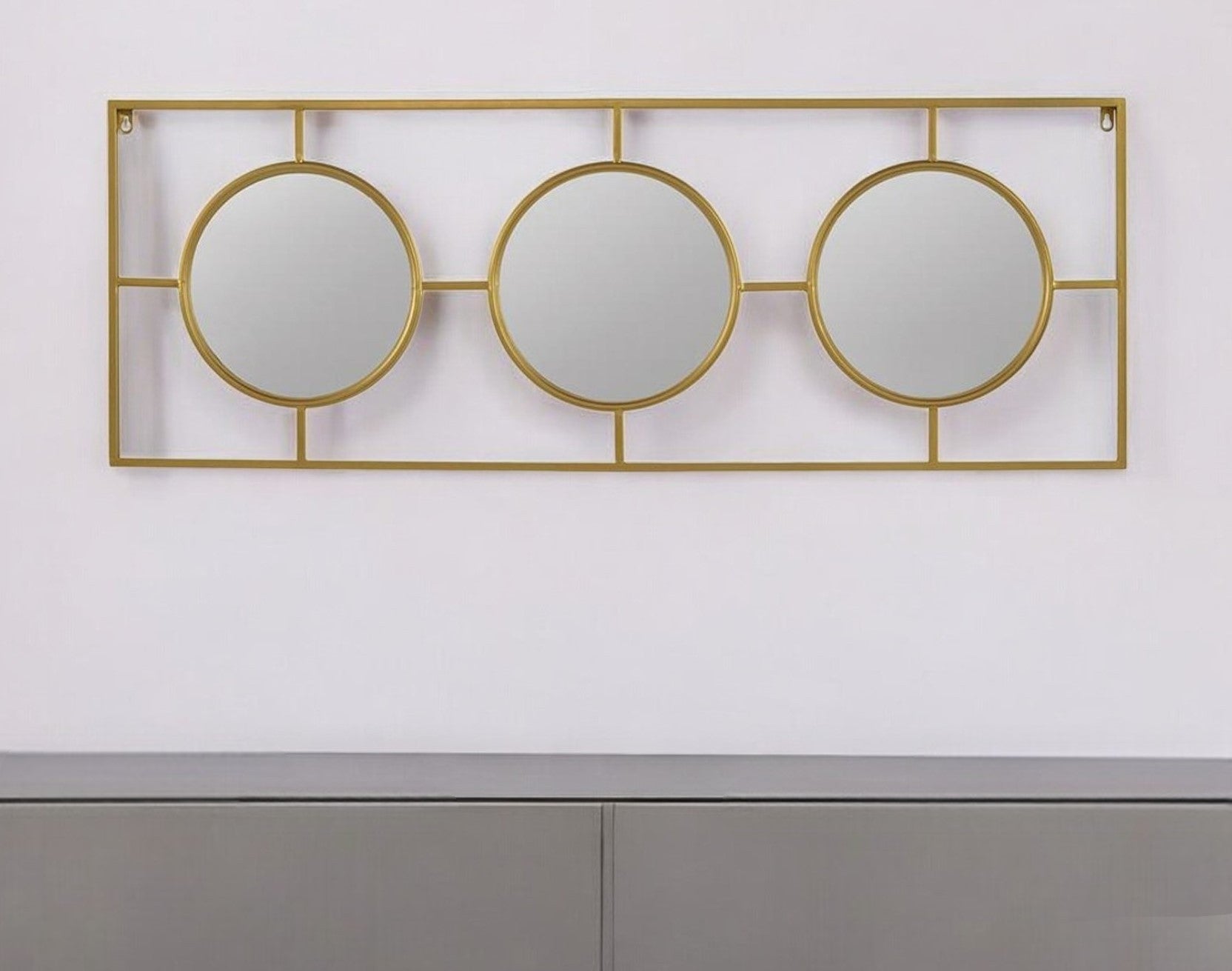 16" Gold Iron Framed Accent Mirror - Homeroots - Flyclothing LLC