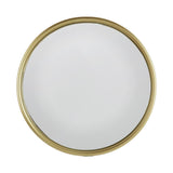 15" Gold Round Iron Textured Framed Accent Mirror