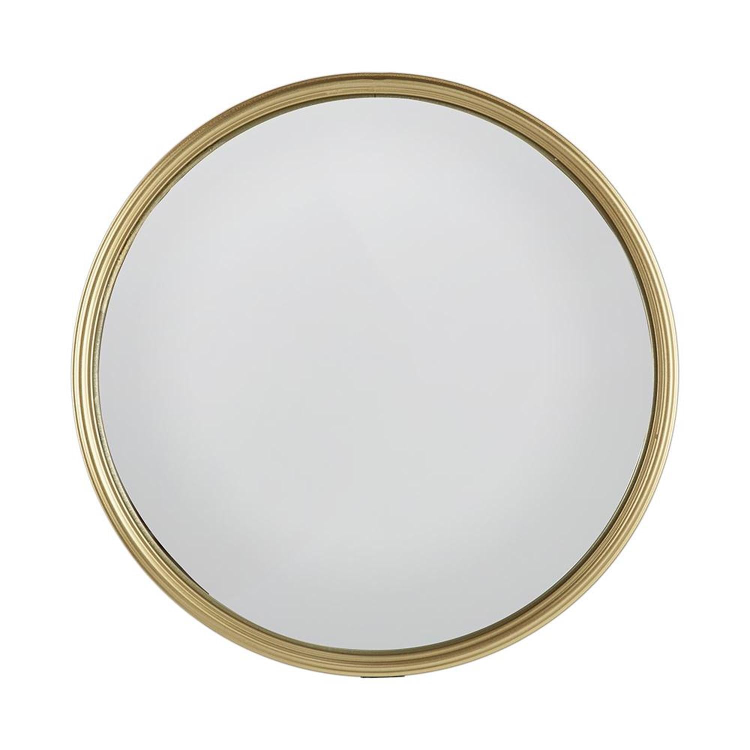 10" Gold Round Iron Textured Framed Accent Mirror - Homeroots - Flyclothing LLC