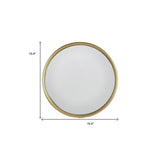 10" Gold Round Iron Textured Framed Accent Mirror - Homeroots - Flyclothing LLC