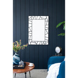 28" Black Metal And Glass Mosaic Framed Accent Mirror - Homeroots - Flyclothing LLC