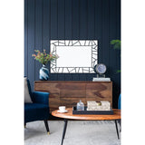 28" Black Metal And Glass Mosaic Framed Accent Mirror - Homeroots - Flyclothing LLC