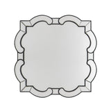 32" Clear Scalloped Glass Framed Accent Mirror