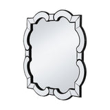 32" Clear Scalloped Glass Framed Accent Mirror