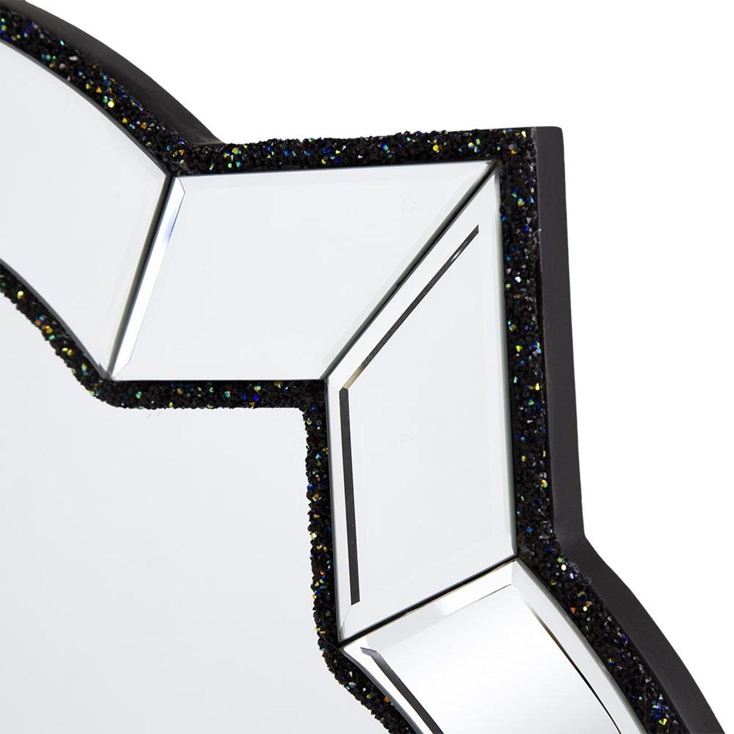 32" Clear Scalloped Glass Framed Accent Mirror - Homeroots - Flyclothing LLC