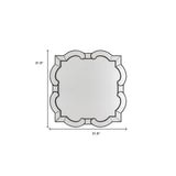 32" Clear Scalloped Glass Framed Accent Mirror - Homeroots - Flyclothing LLC