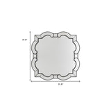 32" Clear Scalloped Glass Framed Accent Mirror - Homeroots - Flyclothing LLC