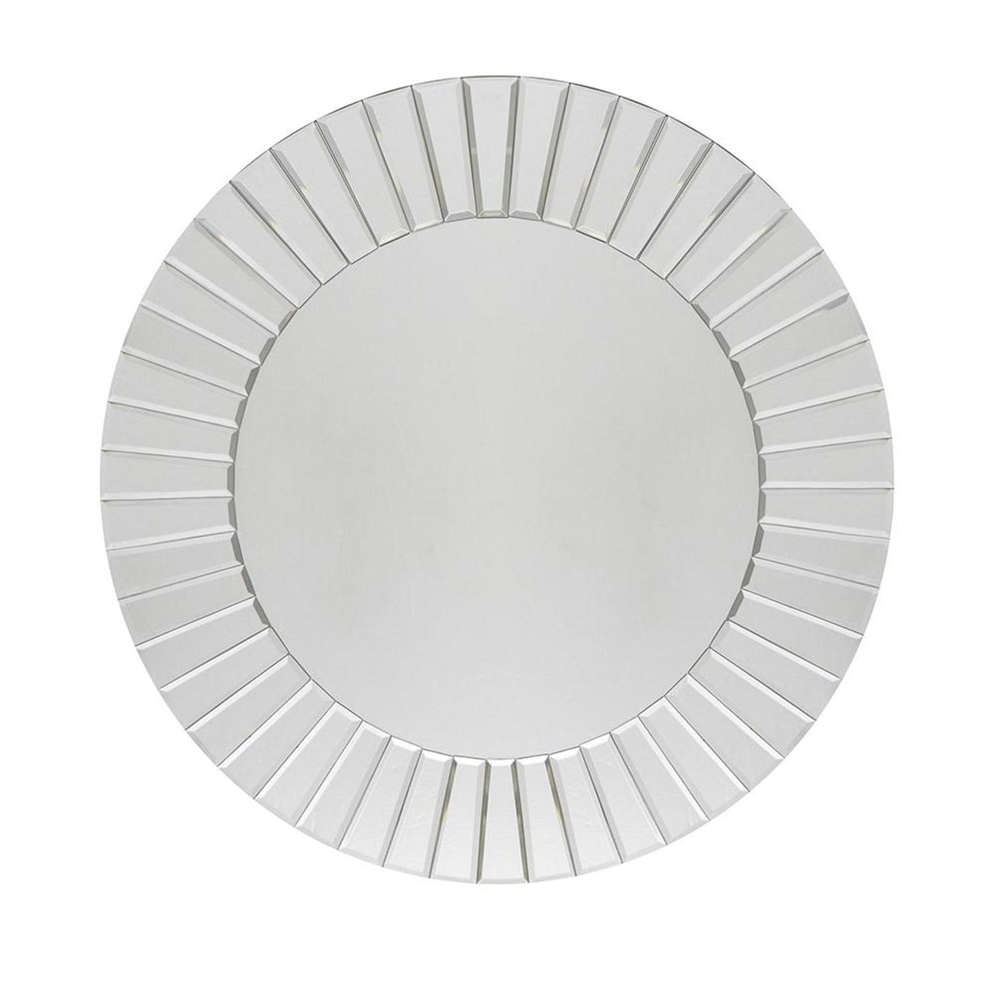 24" Clear Round Beveled Glass Framed Accent Mirror - Homeroots - Flyclothing LLC
