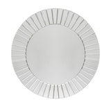 24" Clear Round Beveled Glass Framed Accent Mirror - Homeroots