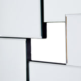 30" Clear Abstract Glass Contemporary Panels Unframed Accent Mirror - Homeroots - Flyclothing LLC