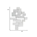 30" Clear Abstract Glass Contemporary Panels Unframed Accent Mirror - Homeroots - Flyclothing LLC