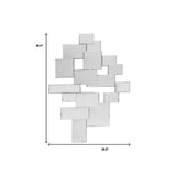 30" Clear Abstract Glass Contemporary Panels Unframed Accent Mirror - Homeroots - Flyclothing LLC