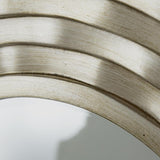 31" Silver Round Dimensional Thick Frame Accent Mirror - Homeroots - Flyclothing LLC