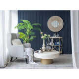 31" Silver Round Dimensional Thick Frame Accent Mirror - Homeroots - Flyclothing LLC