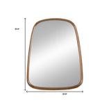 37" Brown Novelty Wood Framed Accent Mirror - Homeroots - Flyclothing LLC