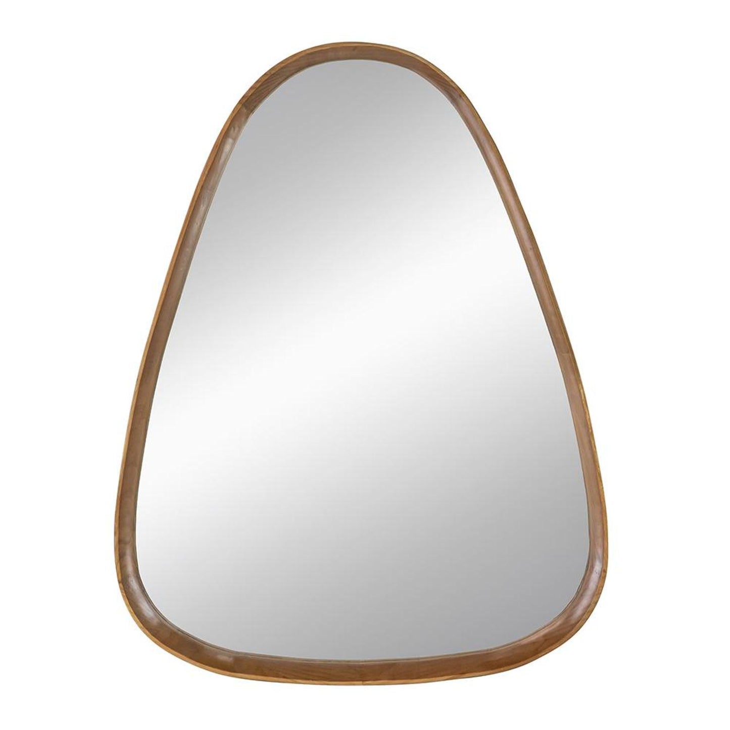 37" Brown Abstract Wood Framed Accent Mirror - Homeroots - Flyclothing LLC