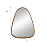 37" Brown Abstract Wood Framed Accent Mirror - Homeroots - Flyclothing LLC