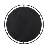32" Black Round Iron Framed Accent Mirror