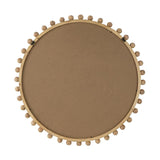 34" Brown Round Accent Mirror - Homeroots