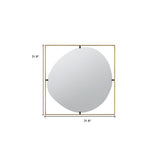 32" Gold Square Iron Framed Accent Mirror - Homeroots - Flyclothing LLC