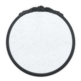 30" Black Crowned Top Antiqued Glass Round Framed Accent Mirror - Homeroots - Flyclothing LLC