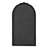 42" Black Crowned Top Antiqued Glass Arch Framed Accent Mirror - Homeroots - Flyclothing LLC
