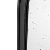 42" Black Crowned Top Antiqued Glass Arch Framed Accent Mirror - Homeroots - Flyclothing LLC