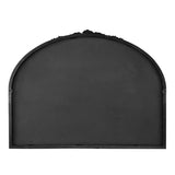 30" Black Crowned Top Antiqued Glass Arch Framed Accent Mirror