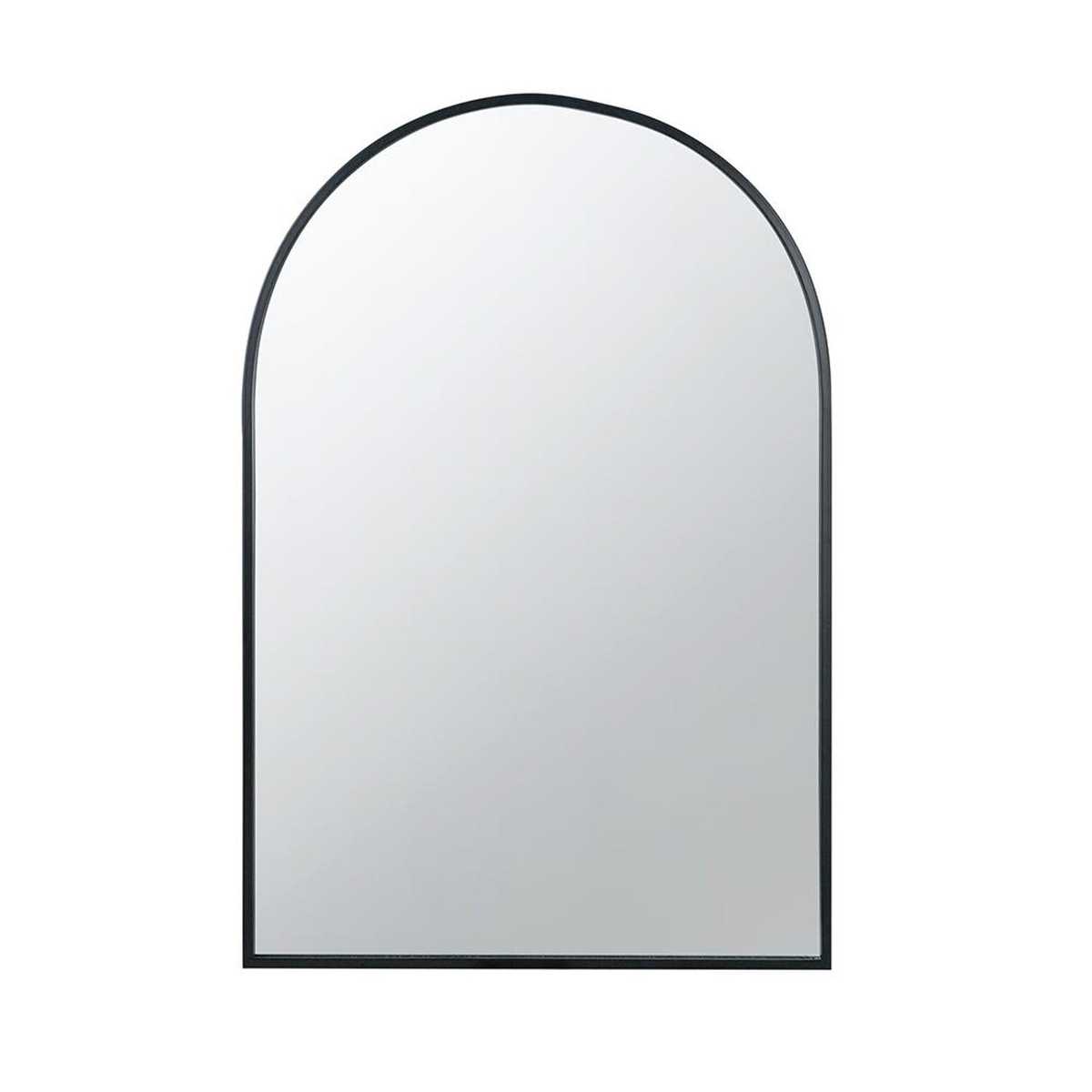 36" Black Metal Arch Accent Mirror - Homeroots - Flyclothing LLC