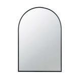 36" Black Metal Arch Accent Mirror - Homeroots